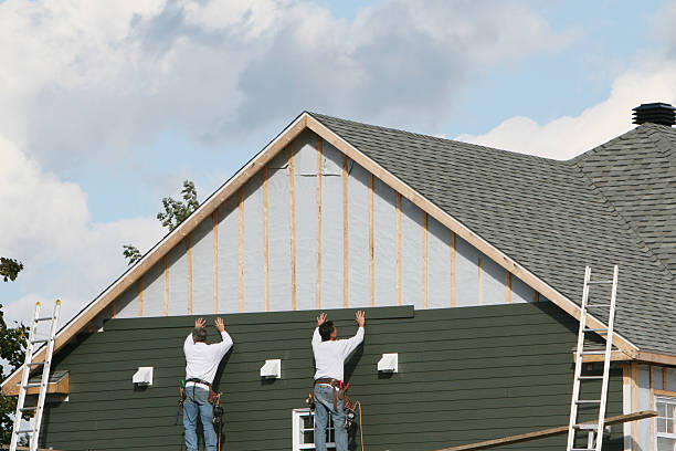 Professional Emergency Siding Repair technician working in Burnt Cabins, PA